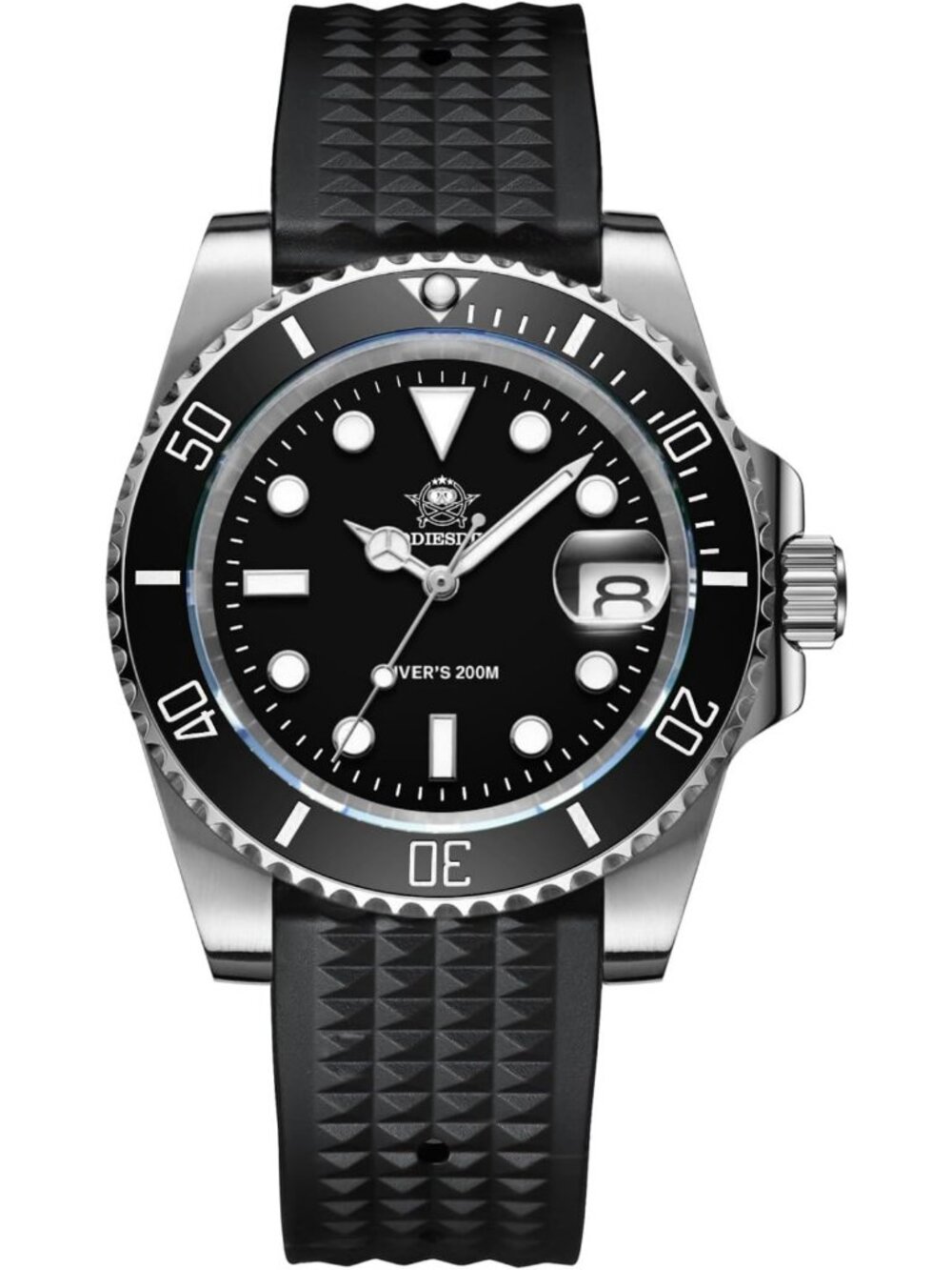 Men's 41mm Dive Watch - Quartz, 200m Waterproof, Luminous Dial, Easy Read
